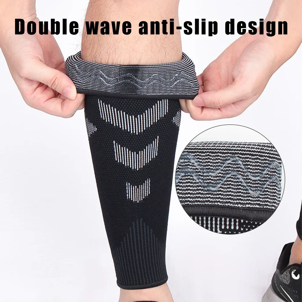 1Pair Calf Compression Sleeves for Men & Women, Footless Compression Sock for Shin Splint, Varicose Vein Treatment & Pain Relief