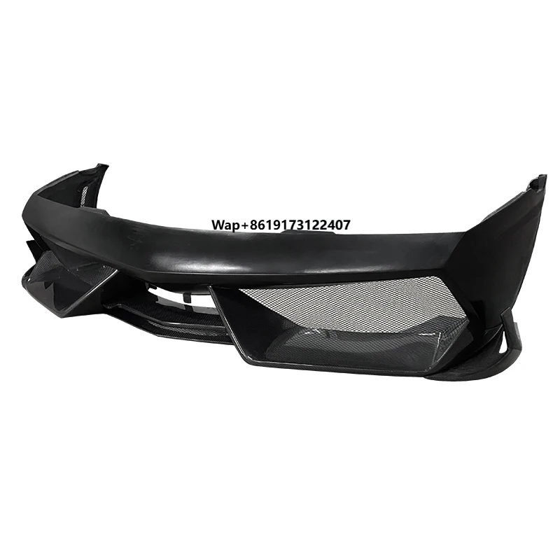 

For 2008-2014 Carbon Fiber & Fiberglass Front Bumper With Wind Blades