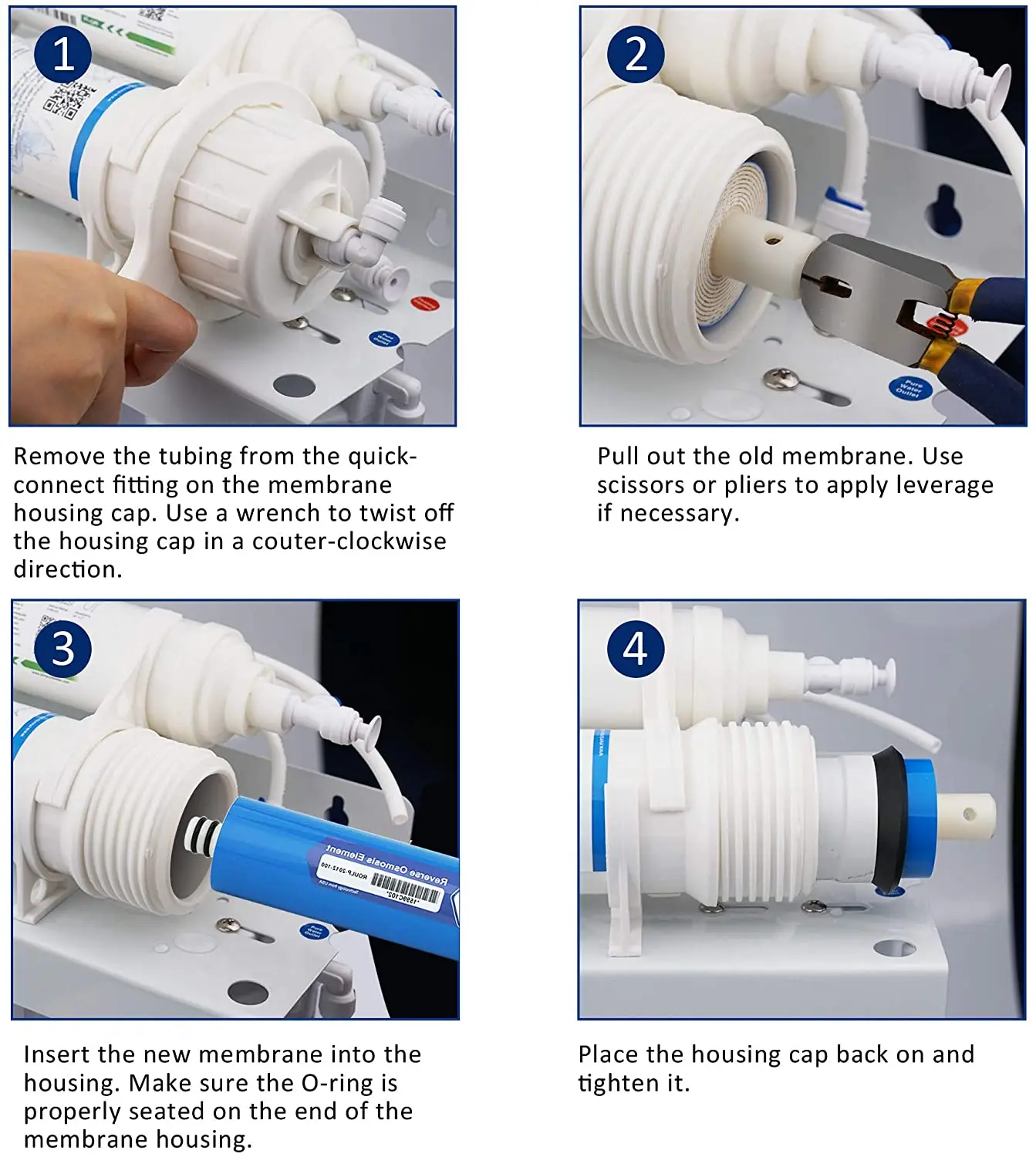 RO Membrane 1000 GPD RO Membrane ULP3113-1000 For Reverse Osmosis Water Filter Replacement