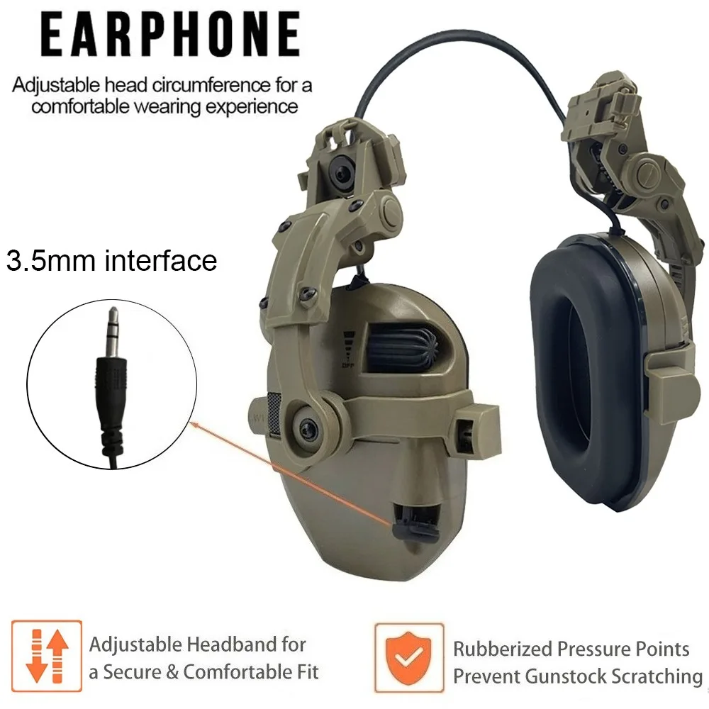 

Protable New Shooting Headset Headphones for Hearing Protection Ear Protect Noise Reduction Active Hunting Tactical Earmuff