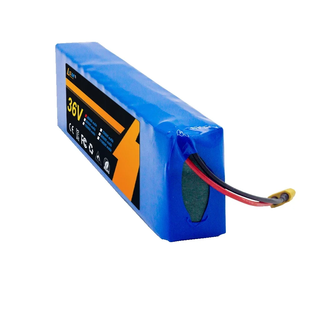 10S3P 36V  battery battery pack 18650 lithium ion battery 500W high power and large capacity42Vmotorcycle scooter XT60 plug