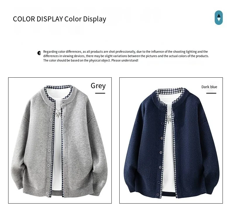 Hochwertiger Herren-Strickcardigan mit Langen Ärmeln, Rundhals und Knöpfen, Herbst-Winter Neue Cardigan-Jacke, Modische Vielseitige Herrenbekleidung – Detail 4