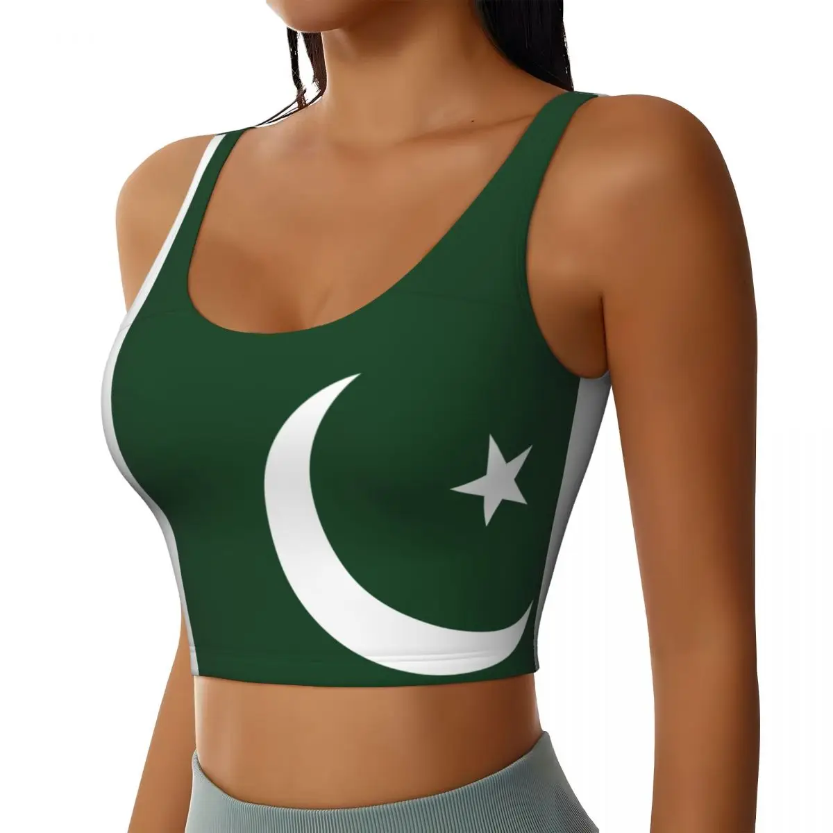 Sports Bra Women Running Yoga Clothes Vest Pakistan Flag Gathering Fitness Vest