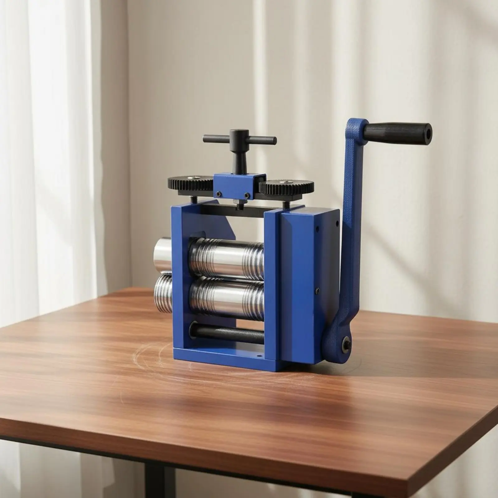 Manual Rolling Mill Labor-Saving Design Multi-Function Rolling Mill Jewelry Press Machine Gear Reduction Hand Crank Metal view 2