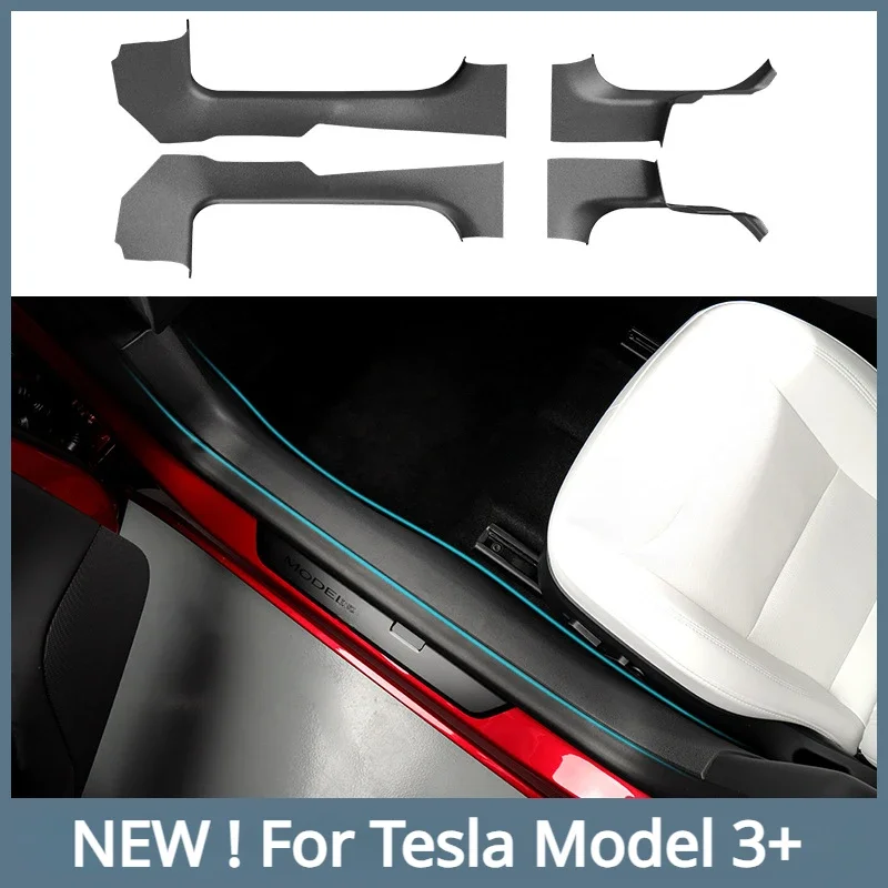 

For Tesla New Model 3+ Protection Strips Driver Passenger Central Control Under Rear Seats 2024 New Model3 Highland Accessories