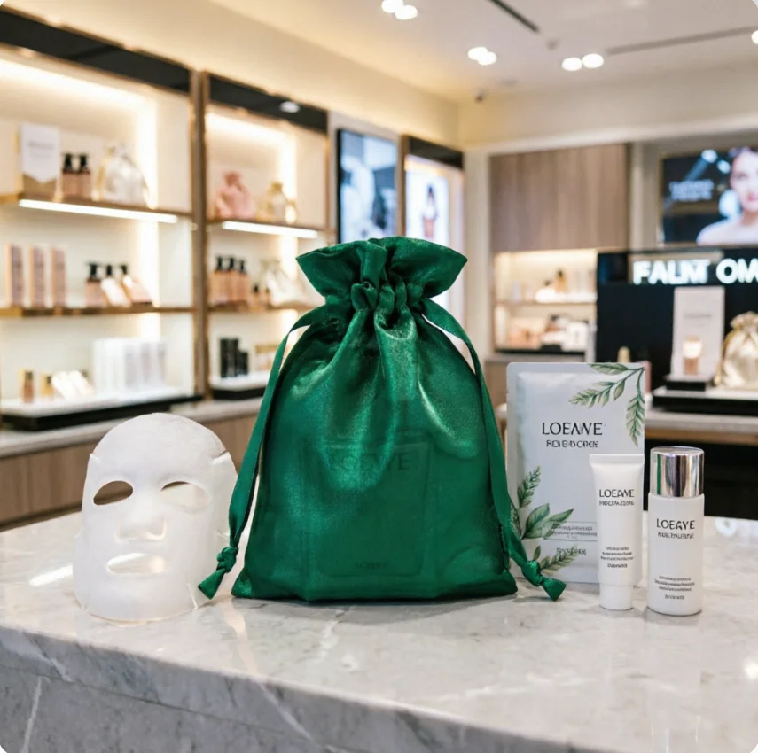 Hair Accessories Mask Cosmetics Packaging Silk Organza Drawstring Gift Bag Dust Sack