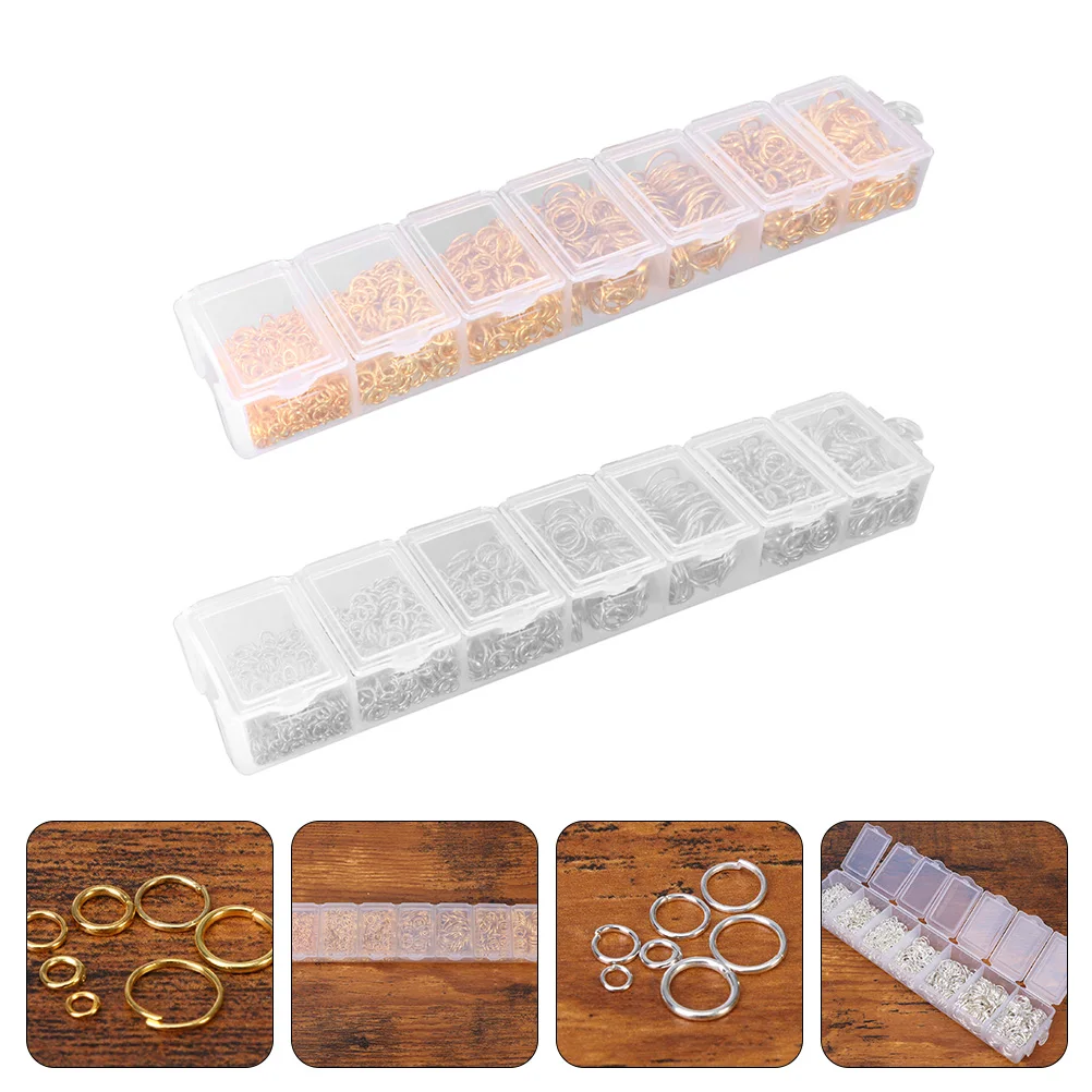 

3000pcs Jewelry Accessory Supplies Charm Making Ring DIY Jump Rings Open Small Box Premium Quality Easy Carrying Practical