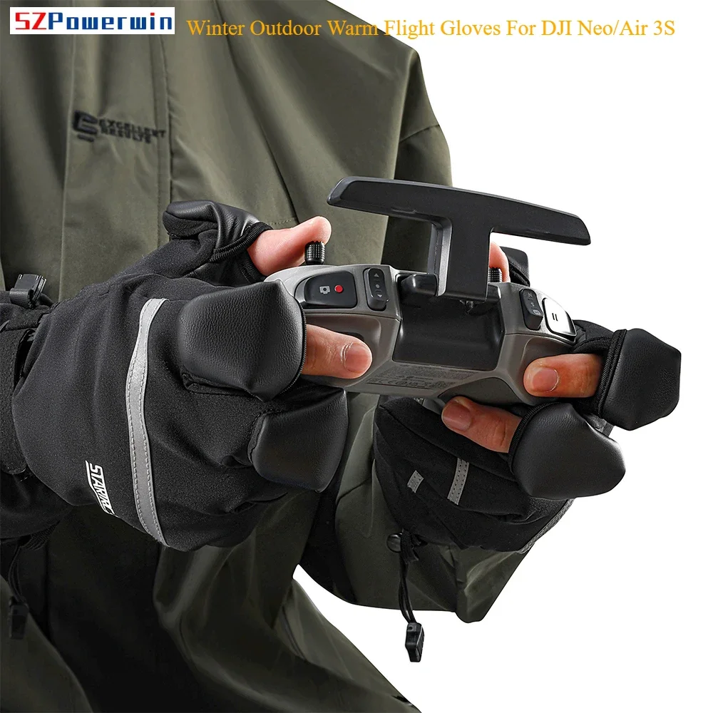 Universal Flight Gloves Photography Gloves Non-slip Durable Adjustable Winter Outdoor Warm For DJI Neo/Air 3S Camera Accessories