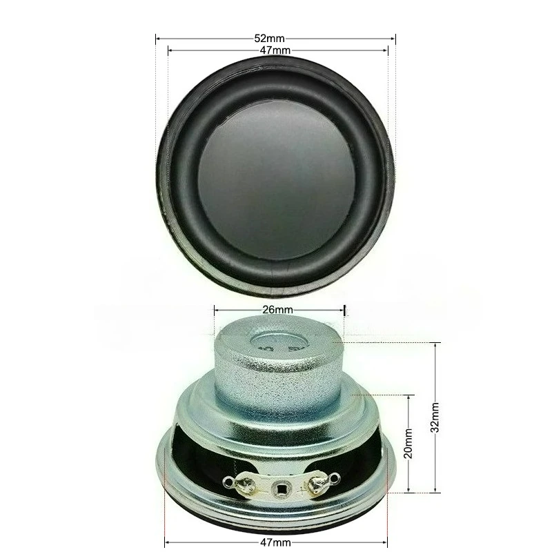 SOTAMIA 2 Stück 2-Zoll-Breitbandlautsprecher 4 Ohm 5 W 52 mm 18 Kern Dual Magnetic Bluetooth Audio Heimkino Sound Musiklautsprecher