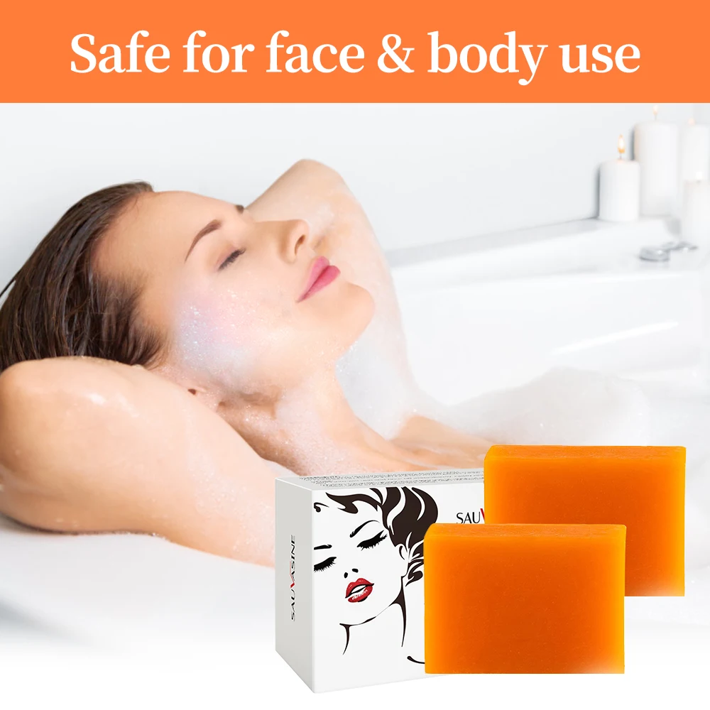 Sabonete de banho facial e corporal ácido kójico, sabonete natural seguro para homens e mulheres, remoção de cravos hidratados brilhantes, sabão de maquiagem 2 PCs