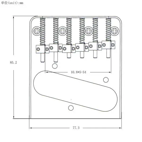 guitar Bridge Acoustic Classical Guitar Parts with Screws Wrench for Ukulele Bass