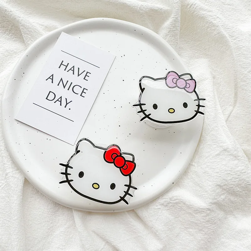 Anime Hello Kitty Phone Socket Holder KT Cat Kawaii Finger Grip Bracket Finger Grip Bracket Desktop Holder Back Sticker Gifts view 4