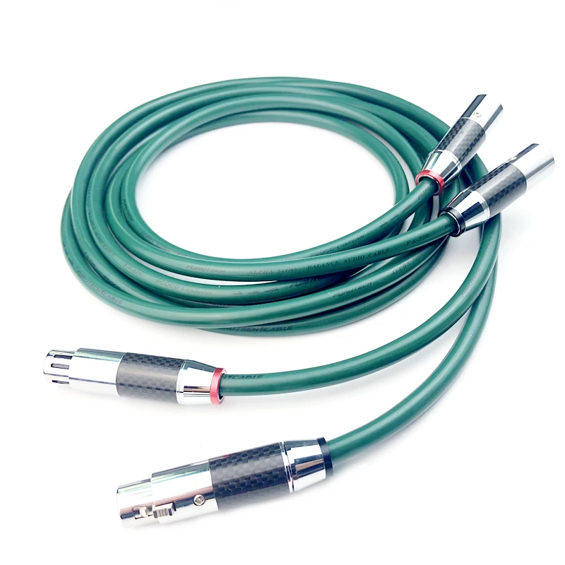 1Pair Furutech  XLR Balanced cable Carbon fiber 3pin XLR plug Amplifier CD DVD player Interconnect Audio cable