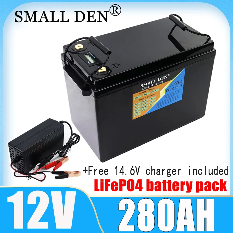 Brand new 12V 200ah 280ah 310ah Lifepo4 battery 12.8V electric boat inverter solar outdoor charging battery pack  tax exempt