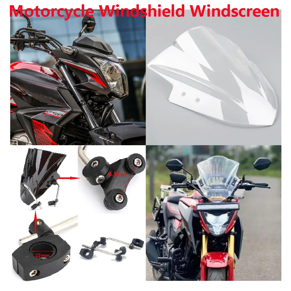 

Fits for Honda CB650F CB500F CB300F CB250F CB 650F 500F 300F 250F ABS Motorcycle Windscreen Windshield Modified Deflector Cover