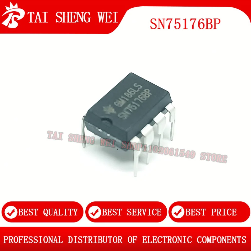 

10pcs SN75176BP DIP8 SN75176 DIP-8 SN75176B DIP 75176 IC new original