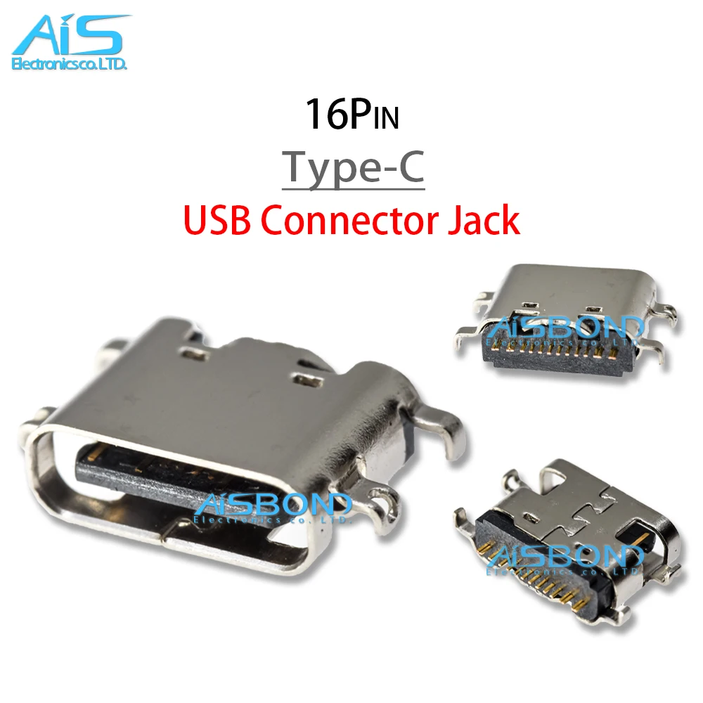 10Pcs/Lot Type-C USB Charging Port Jack socket charger Connector dock For Tablet Handheld computers Mobile Phone 16Pin 12Pins