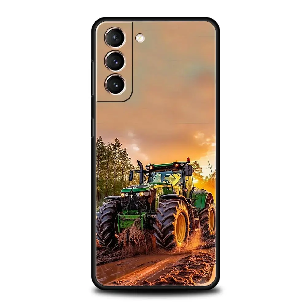 Phone Case For Samsung Galaxy S24 S23 S22 Ultra S20 S21 FE 5G S10 S9 Plus S10E S8 S7 Edge Silicone Cover Farm Vehicle Tractor