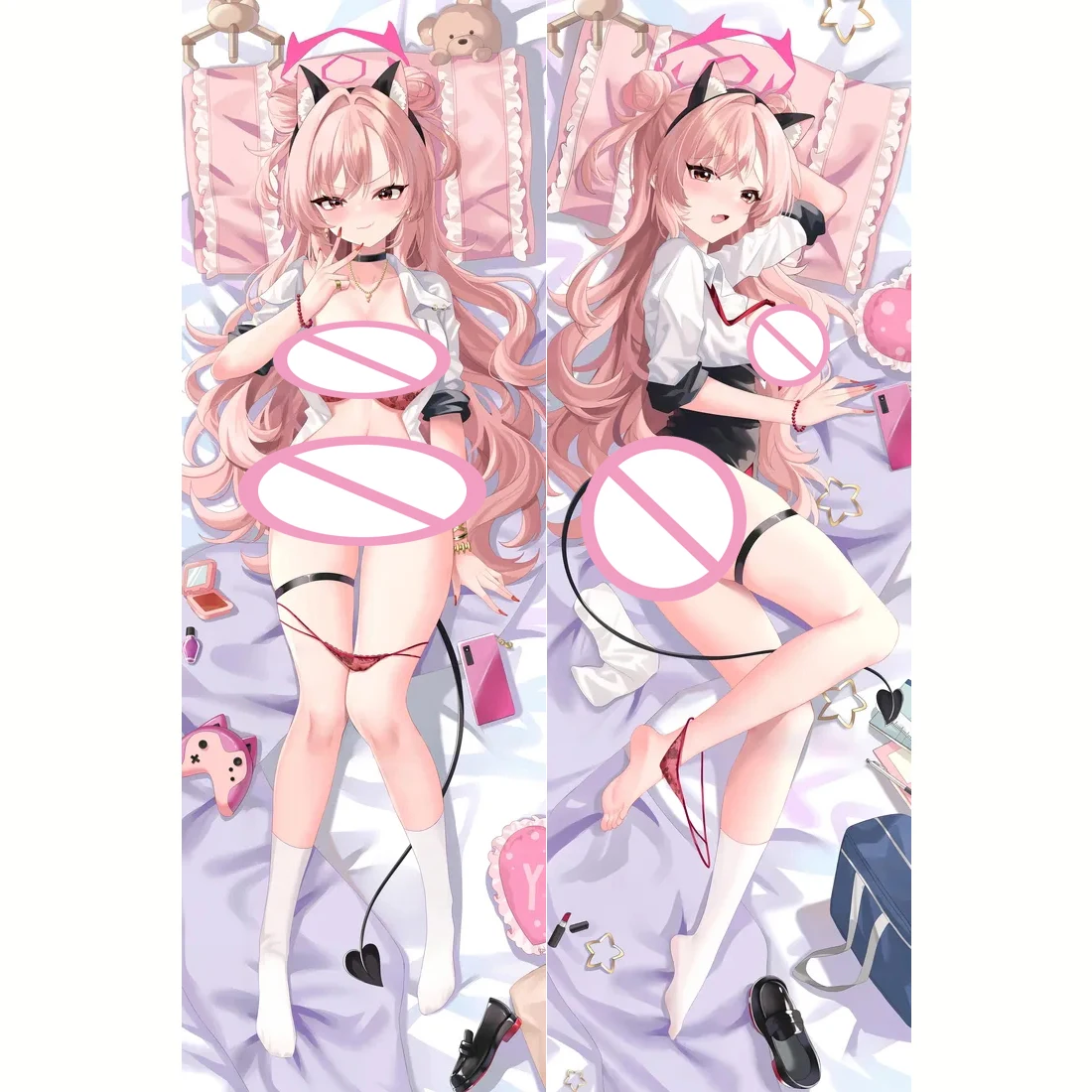 60X180CM 2WAY Dakimakura Anime Yozakura Kirara Blue Archive Double Sided Print Life-size Body Pillow Cover