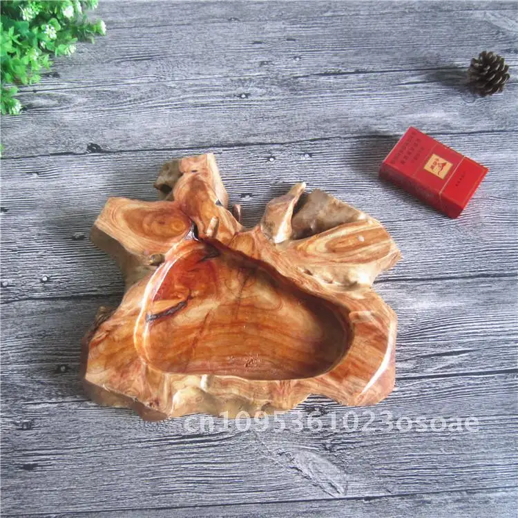 

Пепельница из цельного дерева, большая творческая личность, деревянный бытовой держатель для дыма ялы, средний размер 17-20 см для дома и подарка