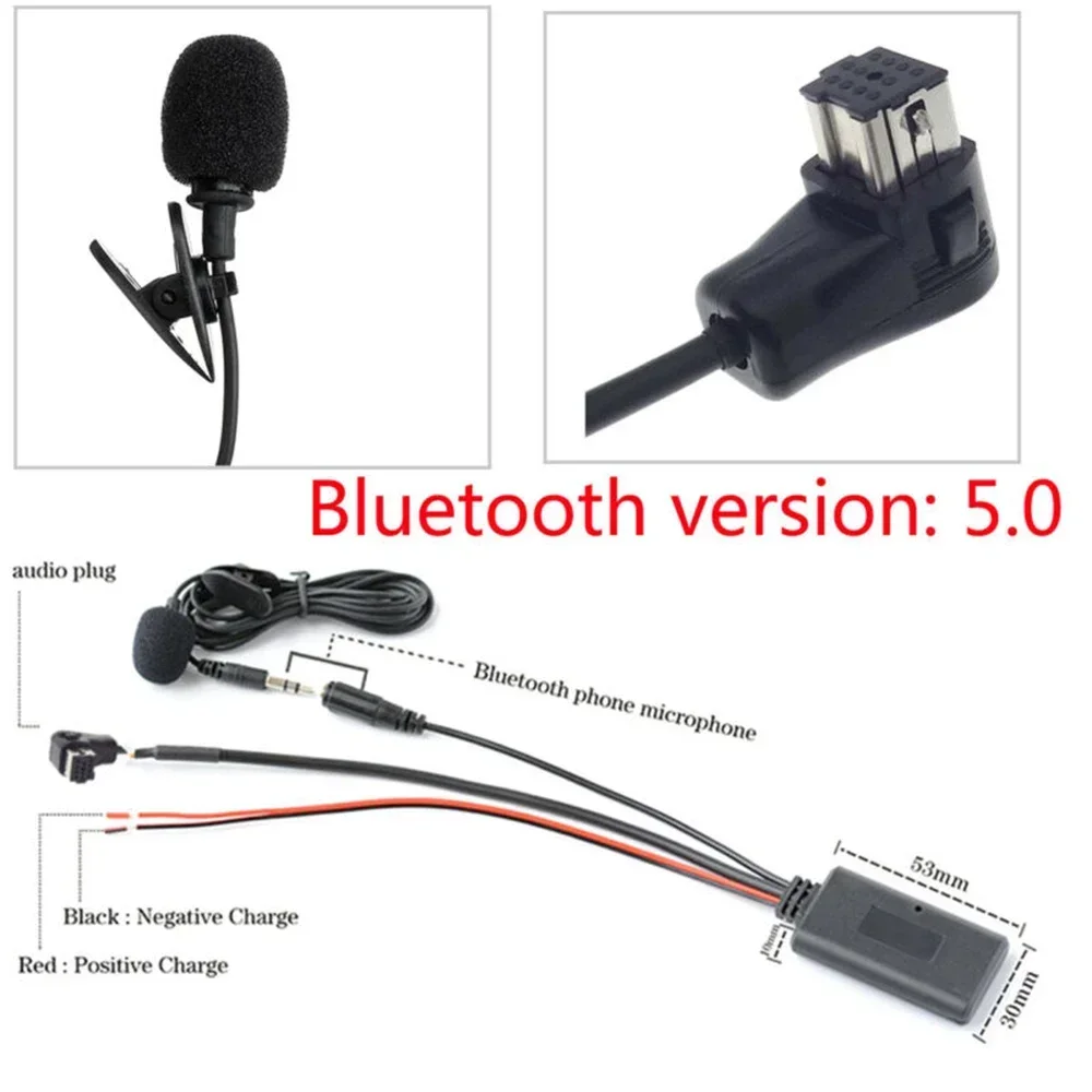 Автомобильный стереокабель Bluetooth 5,0 Aux с микрофоном и громкой связью для Pioneer P99 P01 CD DVD Стерео Bluetooth 5,0 Аудио Музыкальный адаптер