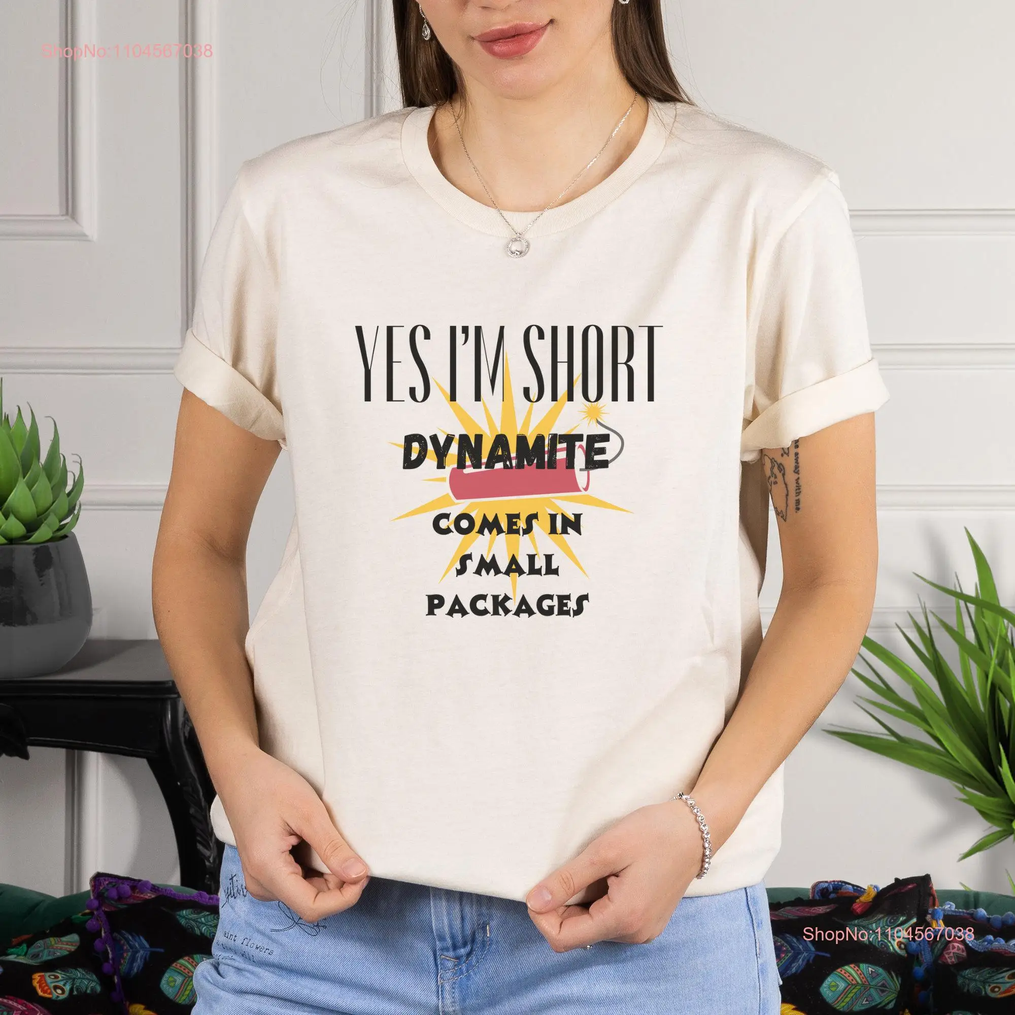 

Футболка «Короткие люди» Funny Joke Dynamite с длинными или короткими рукавами
