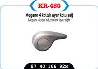 Store code: KR-480 interior seat adjustment arm right MEGANE IV