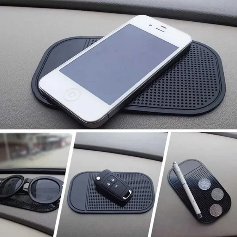 1-4PCS Car Dashboard  Sticky Pad Anti-Slip Pad Car Phone Keys Ornaments Storage Pad Car Interior Storage Non-Slip Silicone Pads