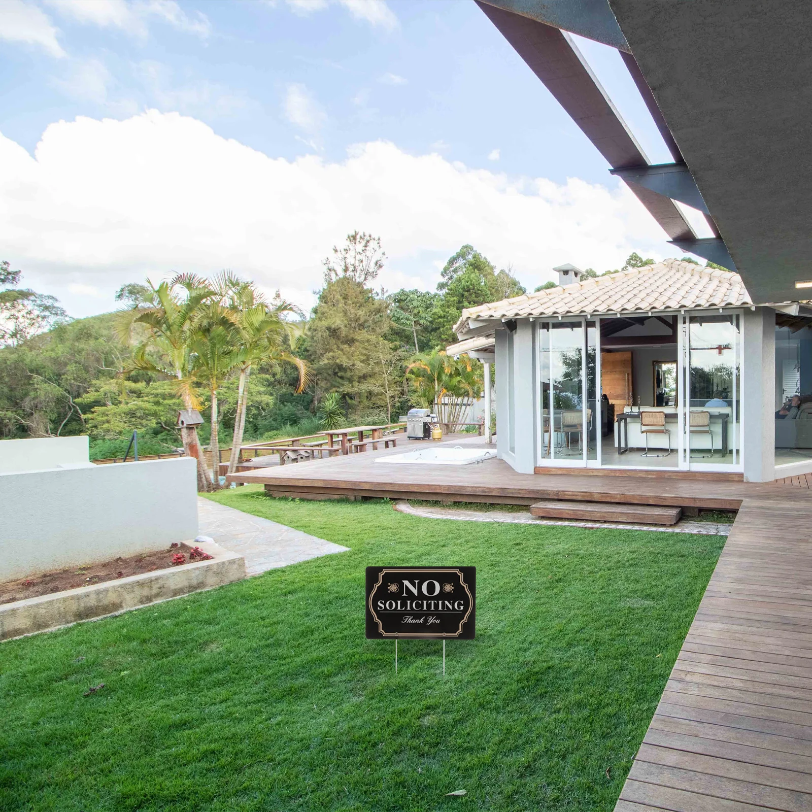 لا علامة التماس ساحة حصة معدنية في الهواء الطلق علامة تحذير الأمن للمنزل حديقة شقة فندق مول السلامة المرورية #1