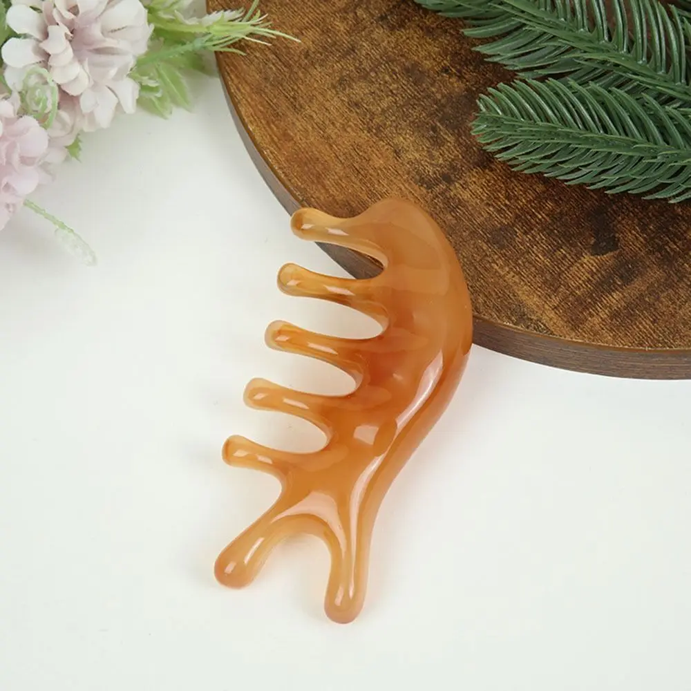 Five-Tooth Gua Sha Massage Comb Little Dolphin Scraping Body Massage Comb Resin Relaxing Meridian Massage Comb