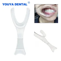 1 sztuk ortodontyczne Dental t-kształt Lip Cheek zwijacz przezroczysty otwieracz do ust wewnątrzustny otwieracz rozrzutnik materiały stomatologiczne