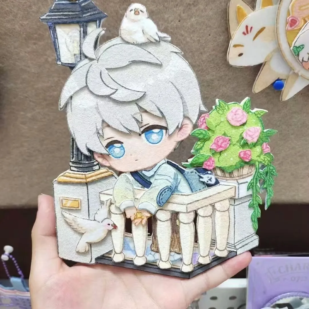 Периферийные устройства «Love and Deep Space» «Шэнь Син Хуэй» с цветком из нетканого материала, кулон ручной работы в подарок для лучших друзей