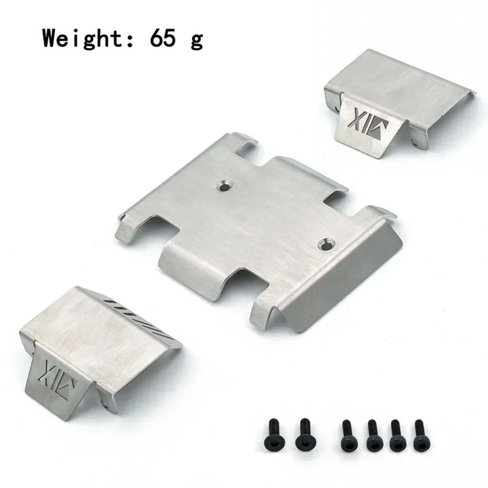 Stainless Steel Chassis Armor Axle Protector Skid Plate For RGT EX86190 EX 86190 LC76 1/10 RC Crawler Car Upgrade Parts