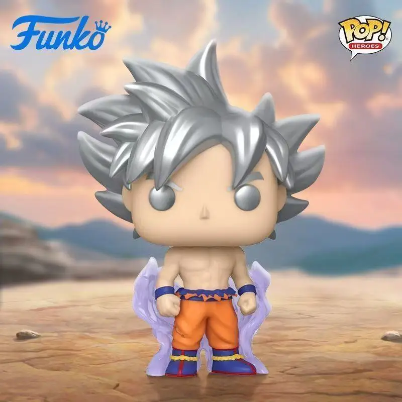 لعبة دراغون بول سلسلة سوبر سايان 3 غوكو عمل أرقام أنيمي فانكو البوب تمثال سطح المكتب الديكور تحصيل نموذج لعب الاطفال هدية #2