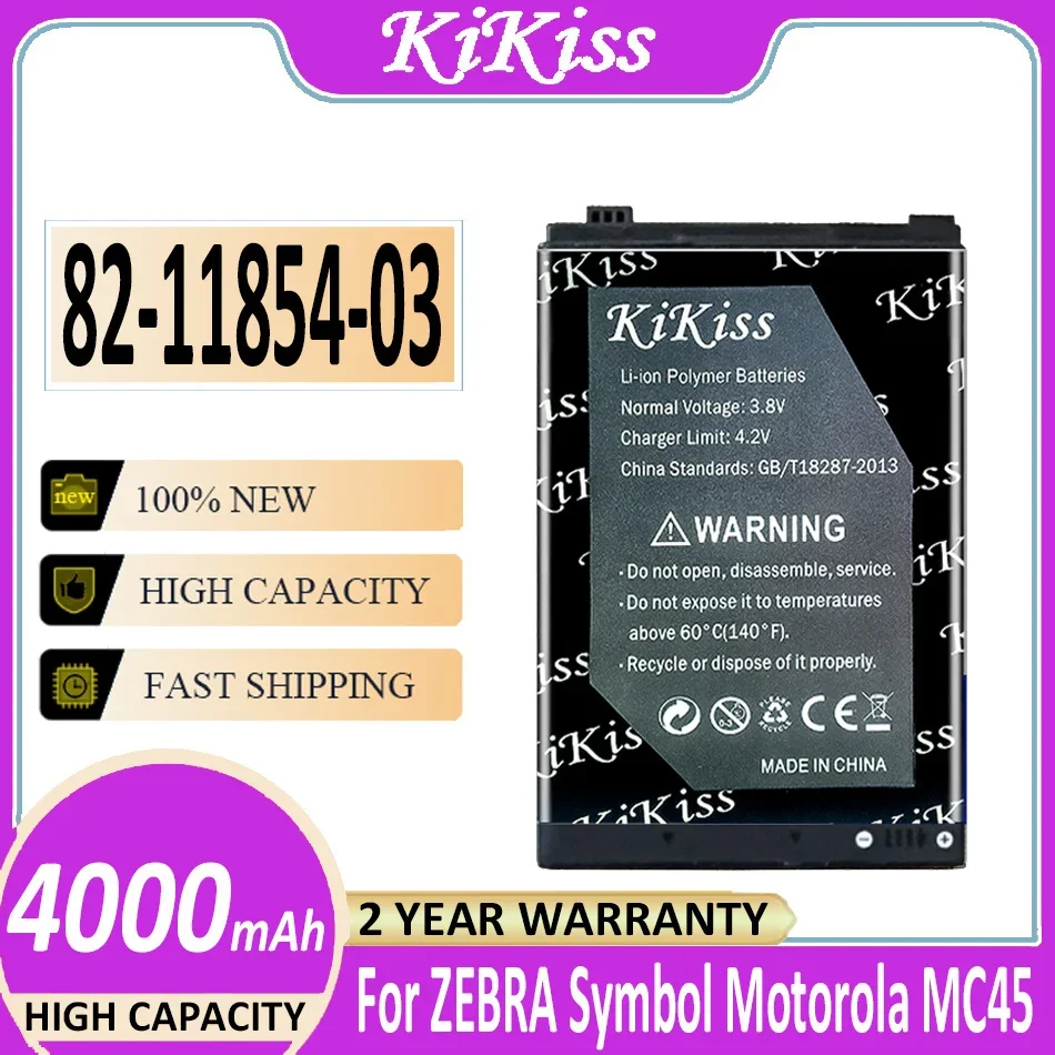 

KiKiss Battery 82-11854-03 4000mAh For Motorola ZEBRA Symbol MC45 ES400 Mobile Phone Bateria