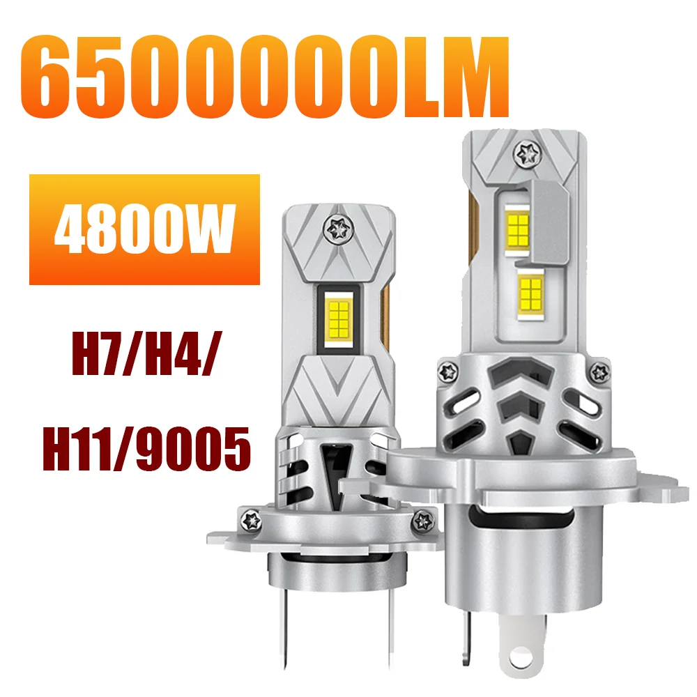 Car Headlight H7 H4 H11 9005 HB3 9006 HB4 Canbus LED Headlight Bulb 6500000LM 4800W Led Car Lights 6000K Auto Fog Lamp Light
