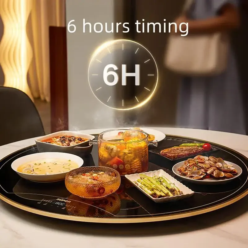 Supor Elektrische Voedsel Warmer 600W 220V 80Cm Ronde Voedsel Warmer Plaat Elektrische Gerechten Kachel Rotatary Snelle Verwarming Ontdooien Opwarming