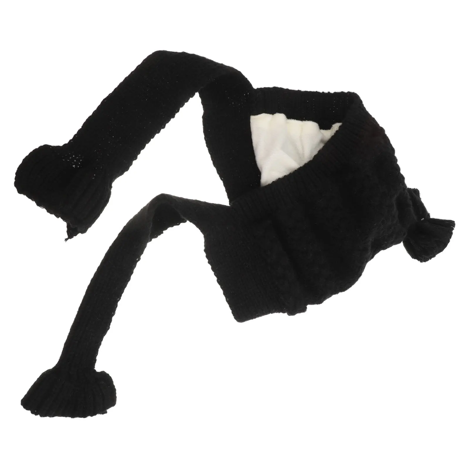 

Warm Dog Hat Winter Knitted Scarf Woolen Lined Cozy Cap Outdoor Use Stylish Pet Headgear Novelty Pet Hat Headwear