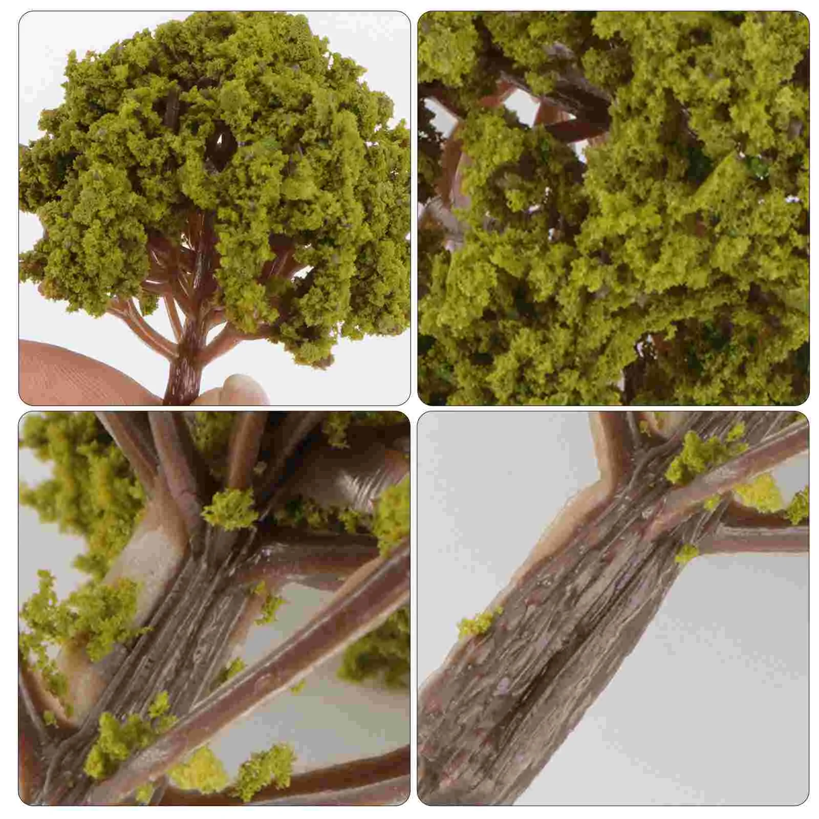 20pcs Model Scenery Landscape Trees Yellow Scenery Layout Props 3CM-8CM (Green) Yellow Scenery Layout Landscape Trees