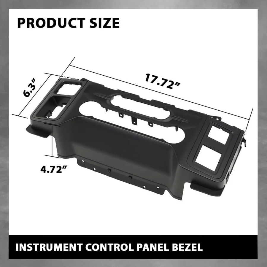 أسود A C سخان التحكم في المناخ داش تقليم وحدة التحكم المركزية الحافة لفورد F150 2021 2022 2023 لوحة القيادة الداخلية لهجة إعادة