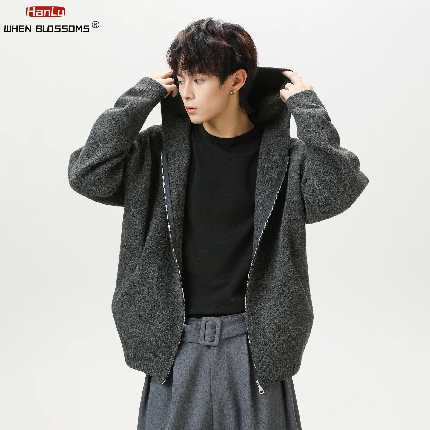 2025 Heren 3D Kabel Gebreide Trui V-hals Ontwerp Zwaargewicht Vintage Oversized Trui Gezellige Winter Wolachtige Top