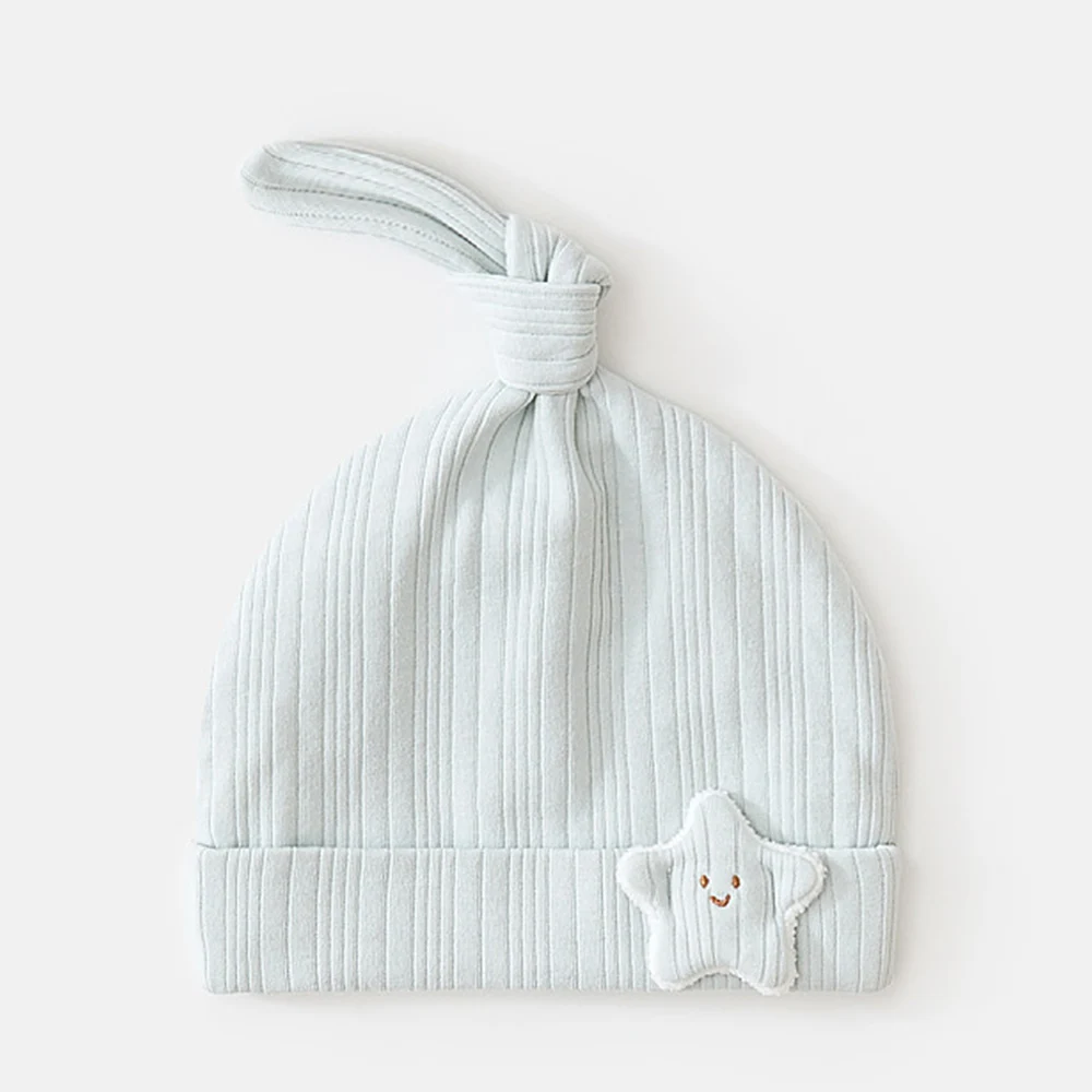 

Newborn Beanies For Babies Cotton Double Layer Spring Autumn Baby Hats For Boys Girls Solid Color 0-6 Months Unisex Baby Caps