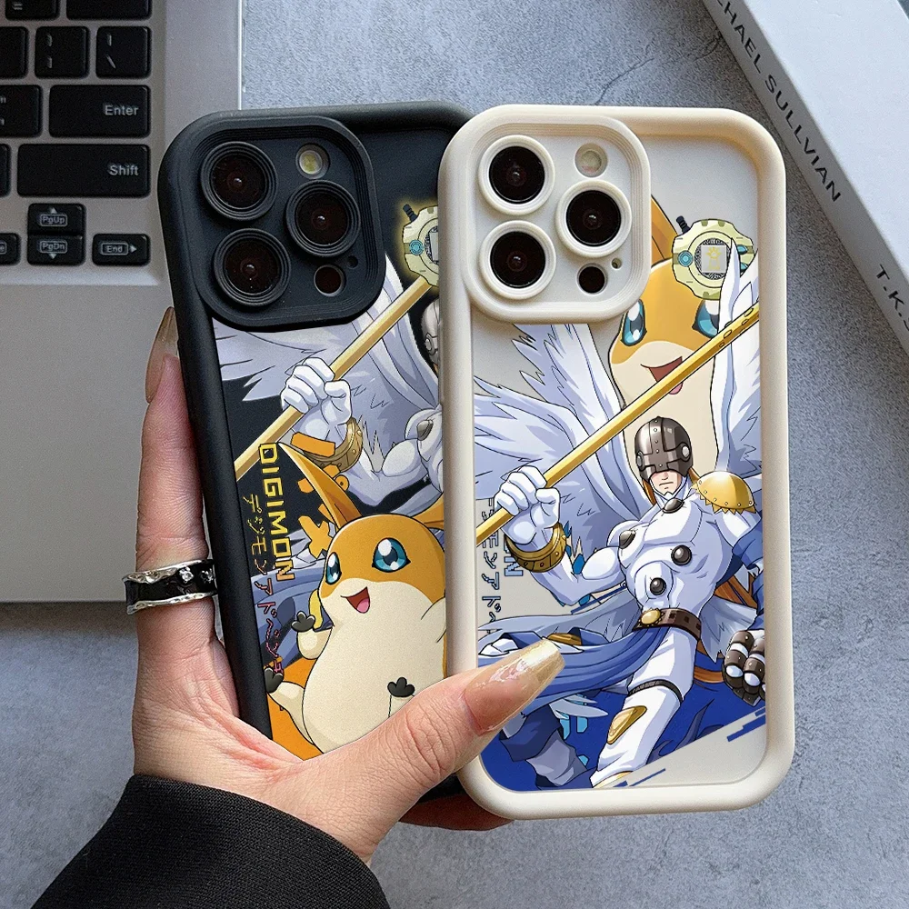 Digimon Patamon Angemon Phone Case for Xiaomi Mi 14 12T 11 Lite Poco C61 X5 X4 X3 NFC GT M6 M3 F5 F4 Pro 4G 5G Soft Lens Cover