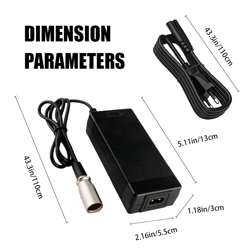 48V 2A Lead-acid Battery Charger For 57.6V Lead Acid Battery Pack Fast Charging 3-Pin XLR Plug Power Tool Charger High quality