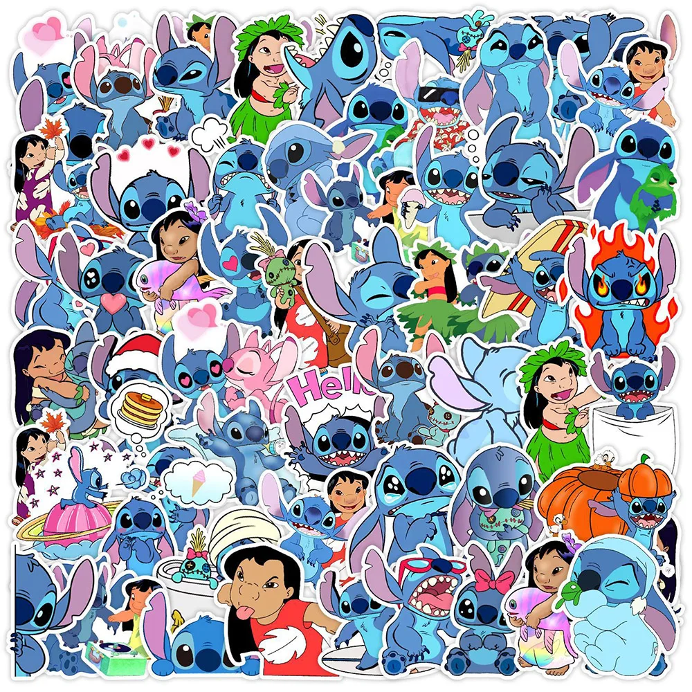 10/30/50PCS Nette Stich Aufkleber für Kinder Cartoon Aufkleber Spielzeug Wasserdicht DIY Notebook Telefon Fahrrad Auto kawaii Aufkleber Kinder Spielzeug Gif