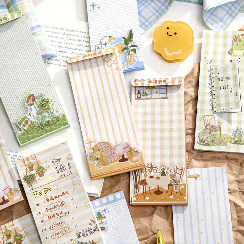 30sheets Cute Illustration Sticky Notes Decorate Bookmarks and Message Papers