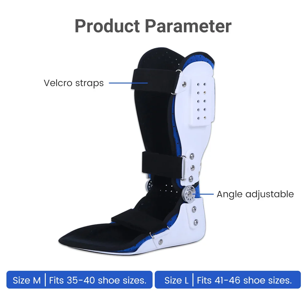 Ankle Brace Foot Drop Corrector Ankle Joint Varus Valgus Calf Fracture Fixer Breathable Adjustable Leg Feet Support Left Right