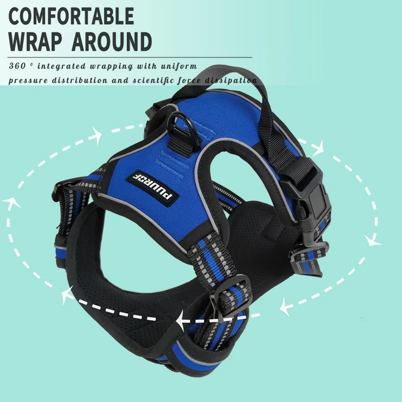 PUUROF Explosion proof pet products, pet chest straps, medium and large tank top style dog traction rope chest straps