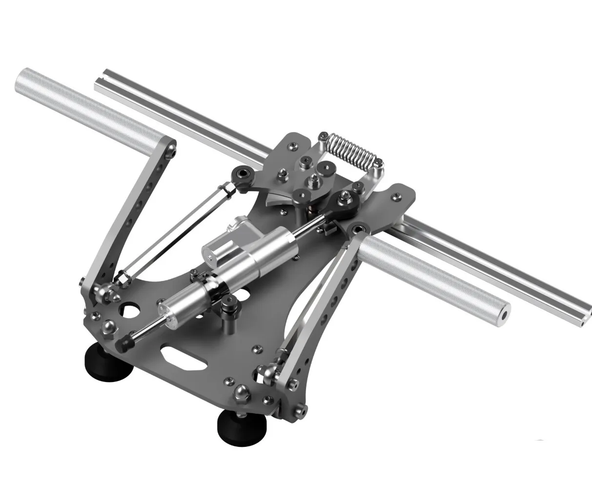 Full Metal SN-1 Helicopter Rudder Pedals Single Axis Hall Sensor Flight Sim Yaw Pedal Optional Hydraulic Damper For DCS MSFS