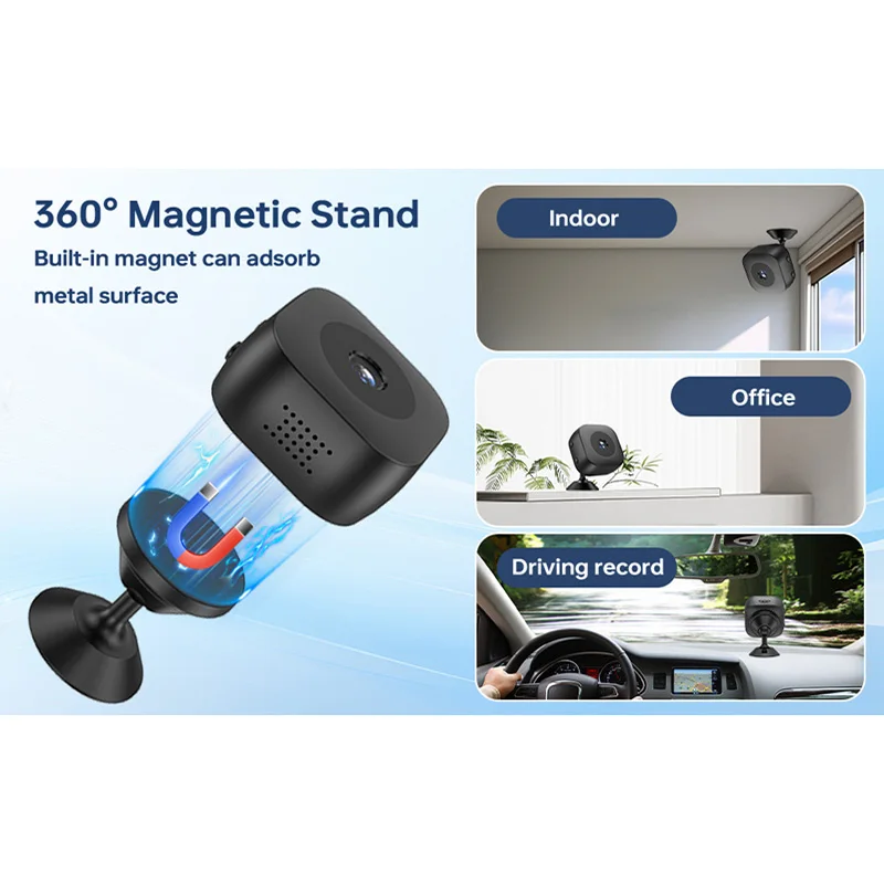 2025 nueva Mini cámara de seguridad 4K visión nocturna a todo Color Monitor WiFi de alta definición vigilancia de detección de movimiento impermeable
